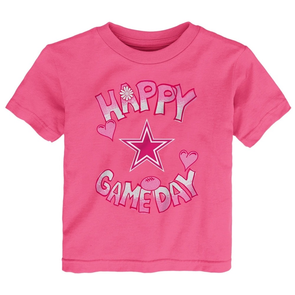 Fanatics Infant Pink Dallas Cowboys Happy Gameday T-Shirt 2T NWT